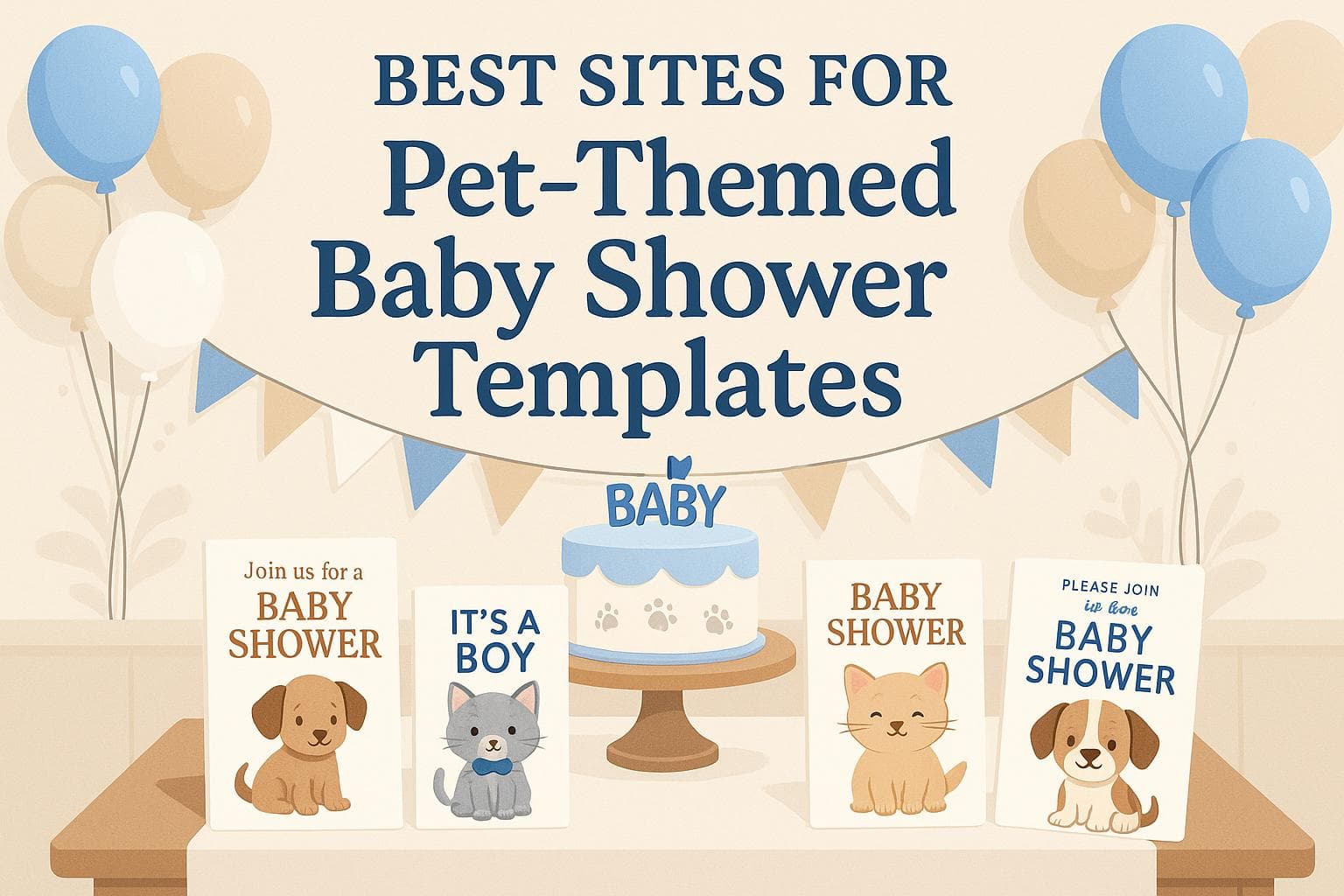 Best Sites For Pet-Themed Baby Shower Templates